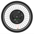 Imotor 3.0 black alloy hub motor wheel for electric mountain bike conversion.