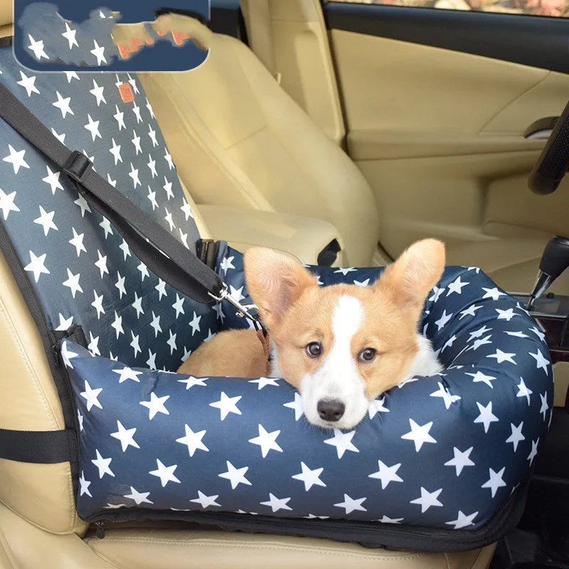 Small medium dog car kennel cushion 50x50x20cm cloth with removable washable cover in black