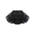 Black polka dot cami top with matching suspender skirt and crinoline, women's girly style set in XS S M