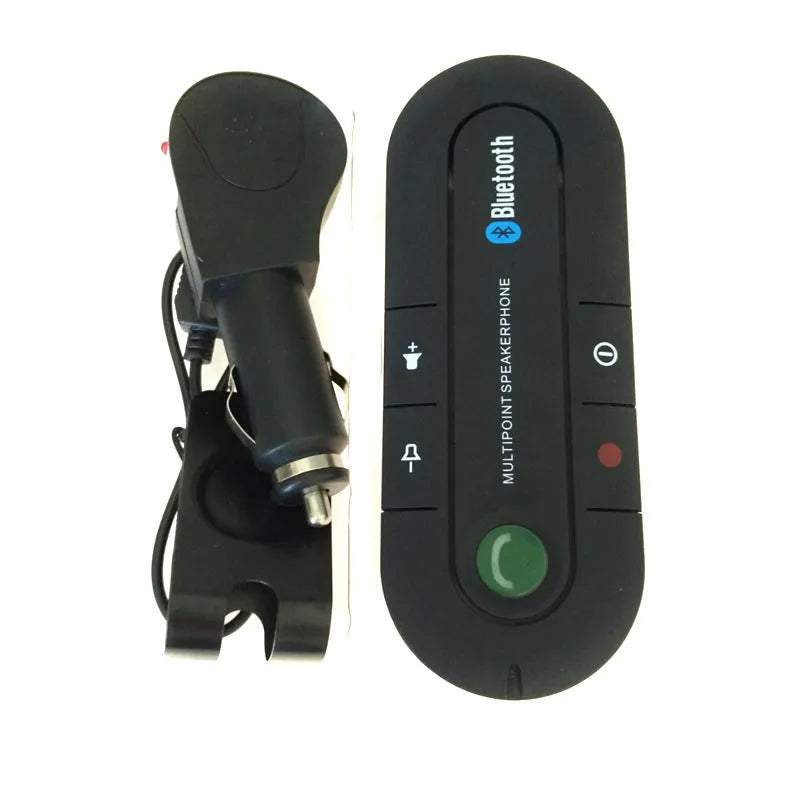 Vehicle Bluetooth handsfree unit with car charger and mounting clip in choice of colours