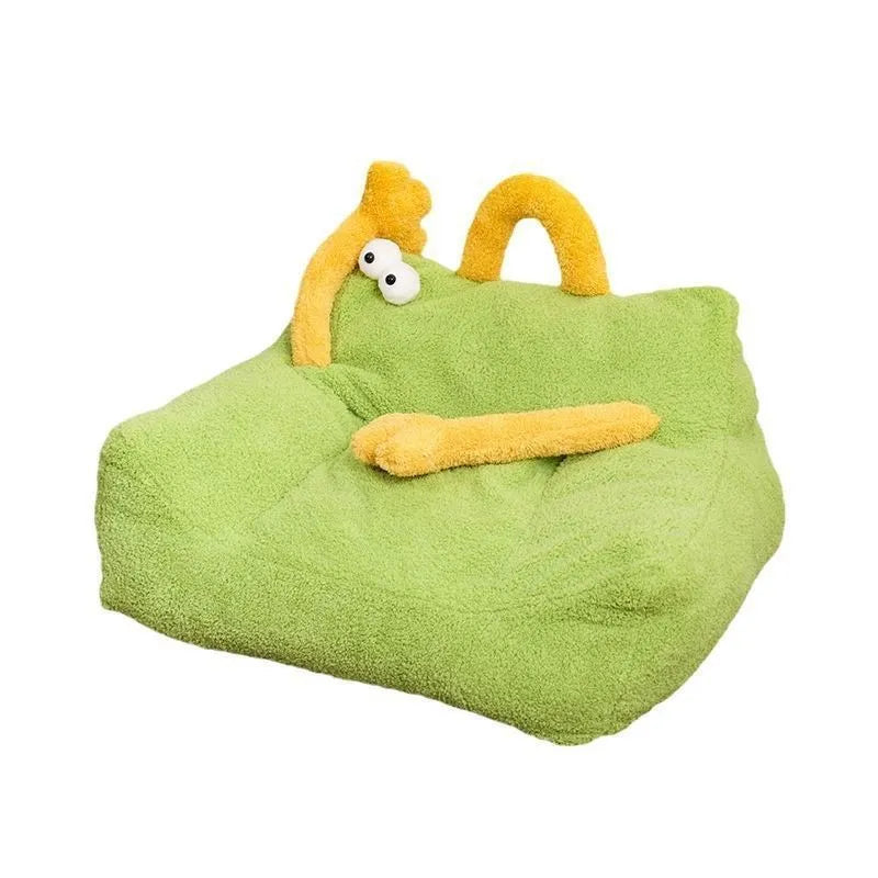 Multi-colour cartoon pet nest in coffee colour, sofa style for small cats and dogs