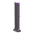 Household stand dual-purpose floor fan with USB light and sound, 37x7cm, grey, three speed settings, battery operated