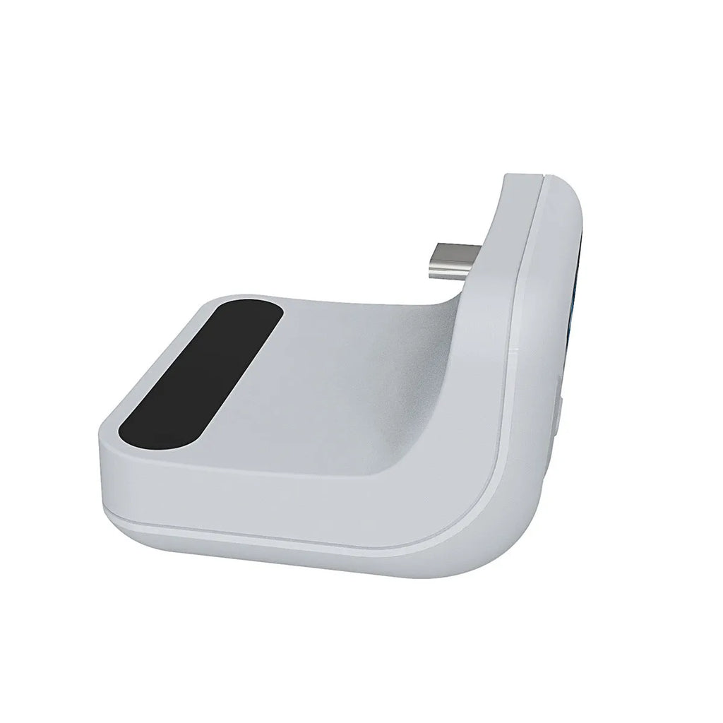 White PS5 controller back battery pack with LED display and outer hanging bag