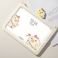 Cartoon chicken silicone tablet cover, frame type, for compatible iPad Air, mini and Pro models
