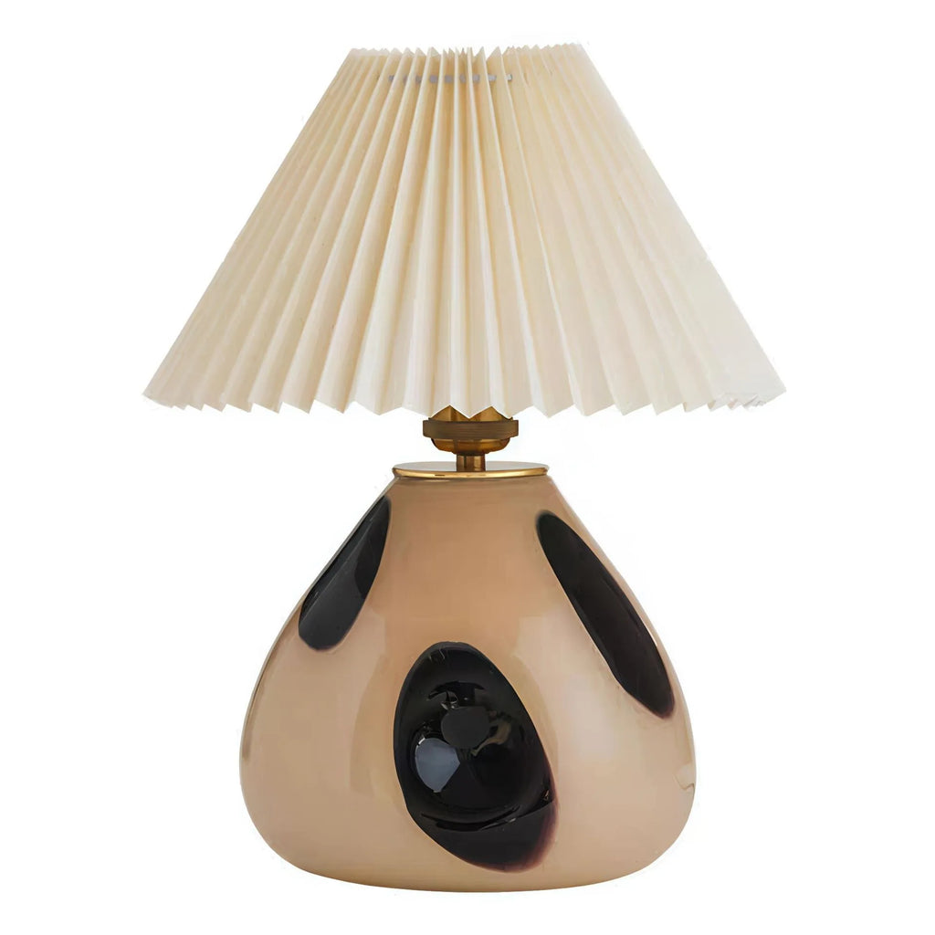 Nordic ceramic dimming table lamp in Panda or Striped design, 220V bedside desk light with plug options