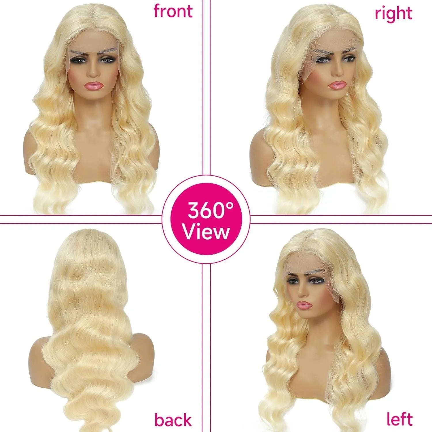 Women's front lace synthetic wig with medium-long curly style in M1 539 613# light brown and blonde blend.