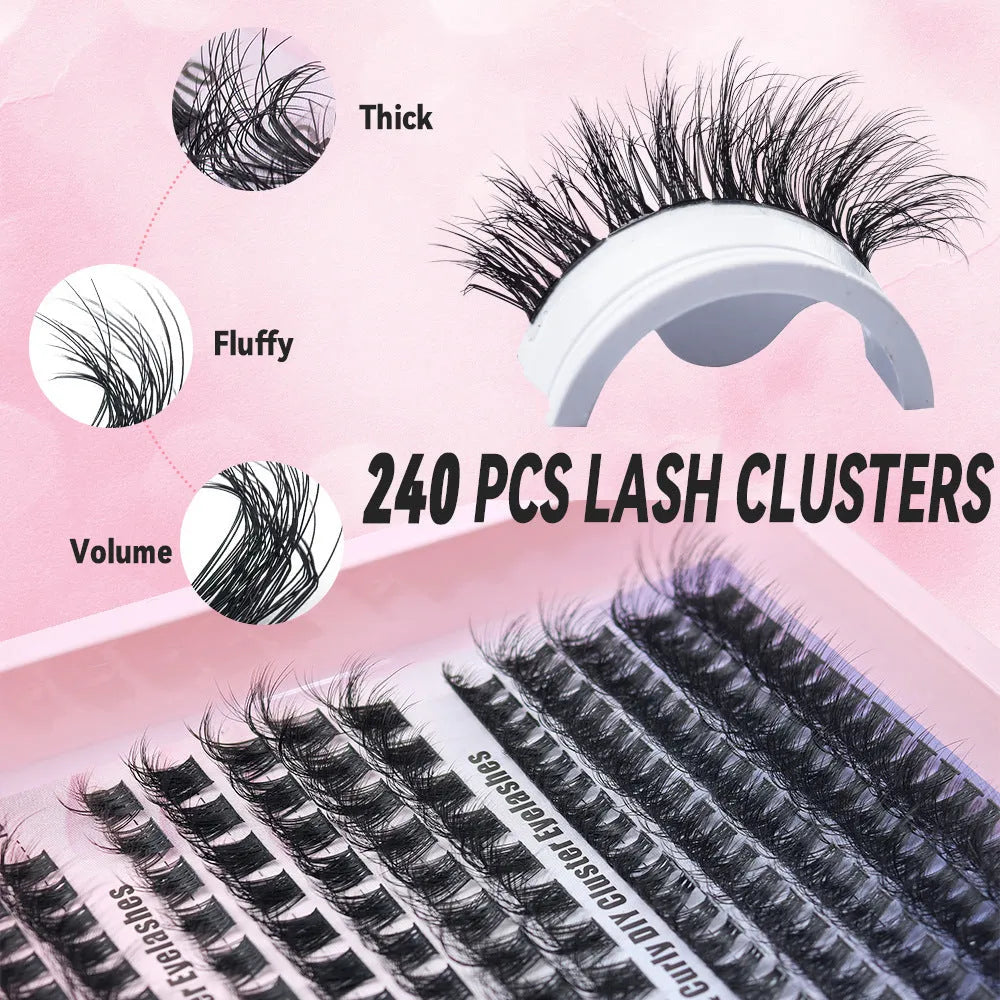 Creative large capacity messy eyelash mixed box with high imitation material false lashes measuring 13.7cm