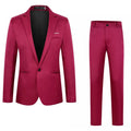 Men's loose fit wedding suit jacket in acetate fibre, shown in a selection of colours.