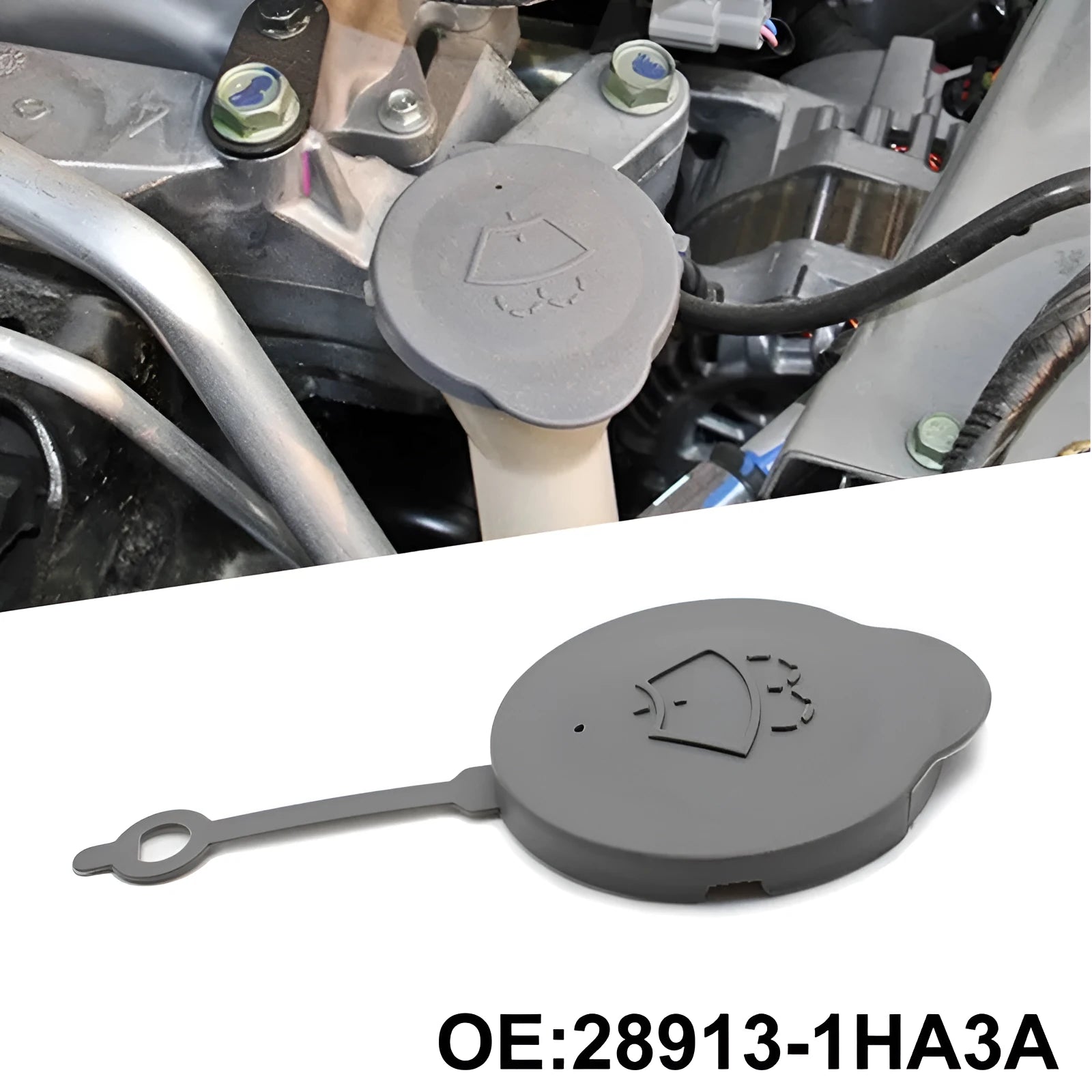 Grey automotive glass kettle cover replacement part for Nissan Teana and related vehicle models