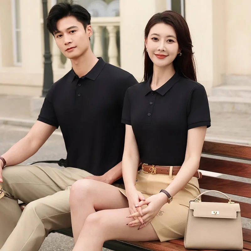 Men's short sleeve polo t-shirt in cotton spandex blend available in multiple colours and sizes