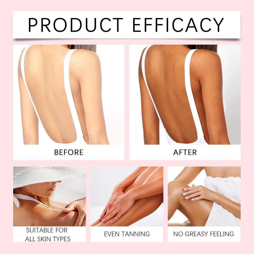 No Sunlight tanning drops in a 60ml pump bottle for face and body application.