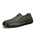 Handmade stitching men's outdoor shoes with leather lining and rubber sole in black leather, flat heel, size 38 to 48