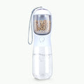 Portable plastic pet water cup for cats and dogs with detachable 550ML capacity in milk white colour