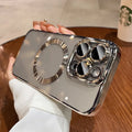 TPU electroplating Magsafe magnetic suction phone case in Desert Gold for Apple iPhone