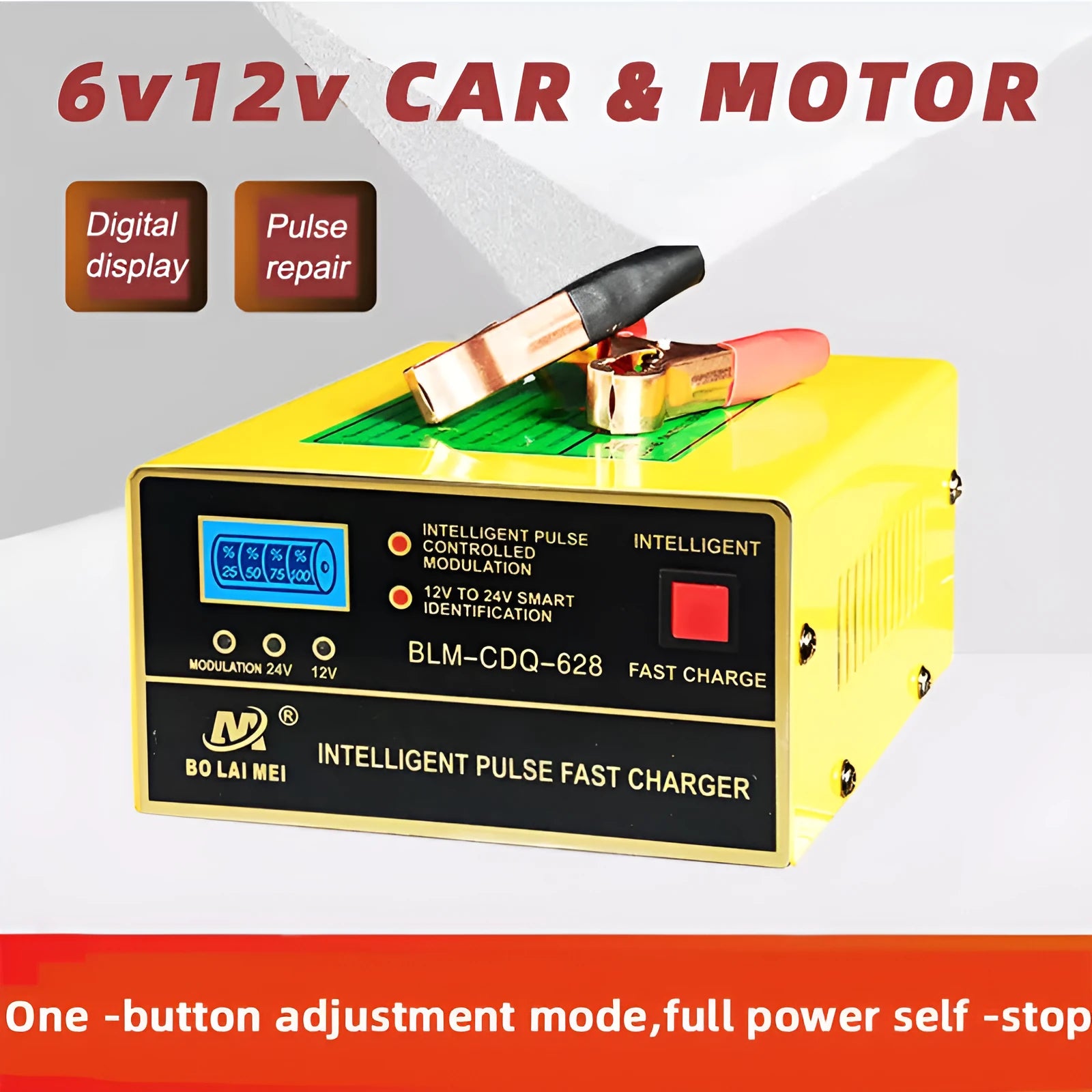 BT 168 12V 24V automobile battery charger with American plug for lead acid batteries