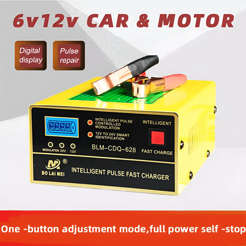 BT 168 automobile battery charger for 12V and 24V lead acid car batteries