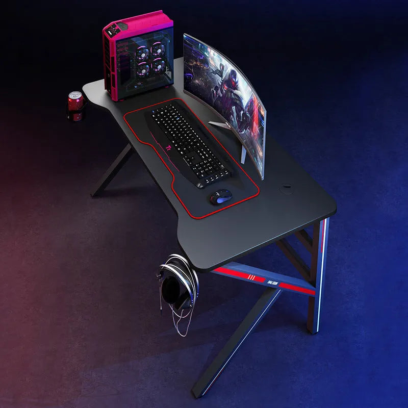 Home fashion gaming desktop computer desk in Dark Awakening colour solid finish