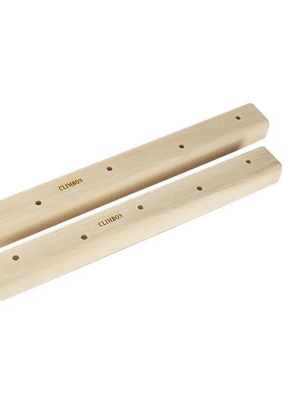 Set of three solid wooden fingerboards for grip strength training in lengths of 12cm, 40cm, and 50cm.