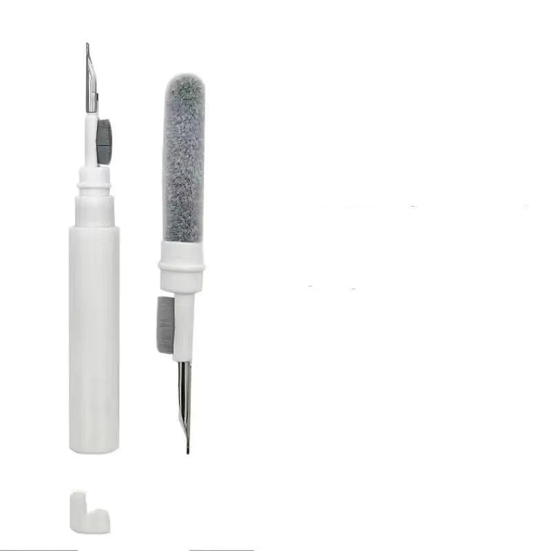 Earphone cleaning pen dust removal tool in white with colour box packaging 13x2x3.5cm