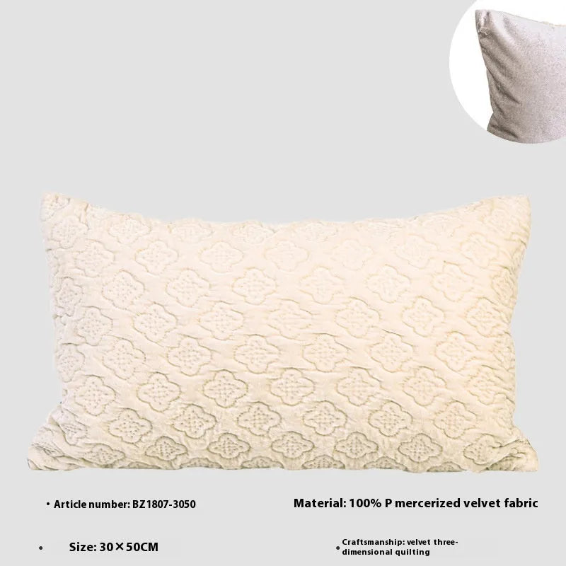 Chinese antique style quilted cushion pillow in brown gold, autumn green, or beige colours