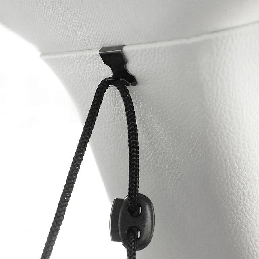 Car front and rear partition curtain made of black Pongee fabric, 69 by 82 centimetres, with suspension drawstring