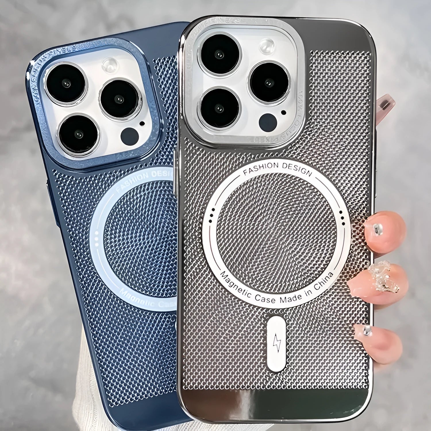 Electroplated magnetic iPhone case in multiple colours with integrated heat dissipation