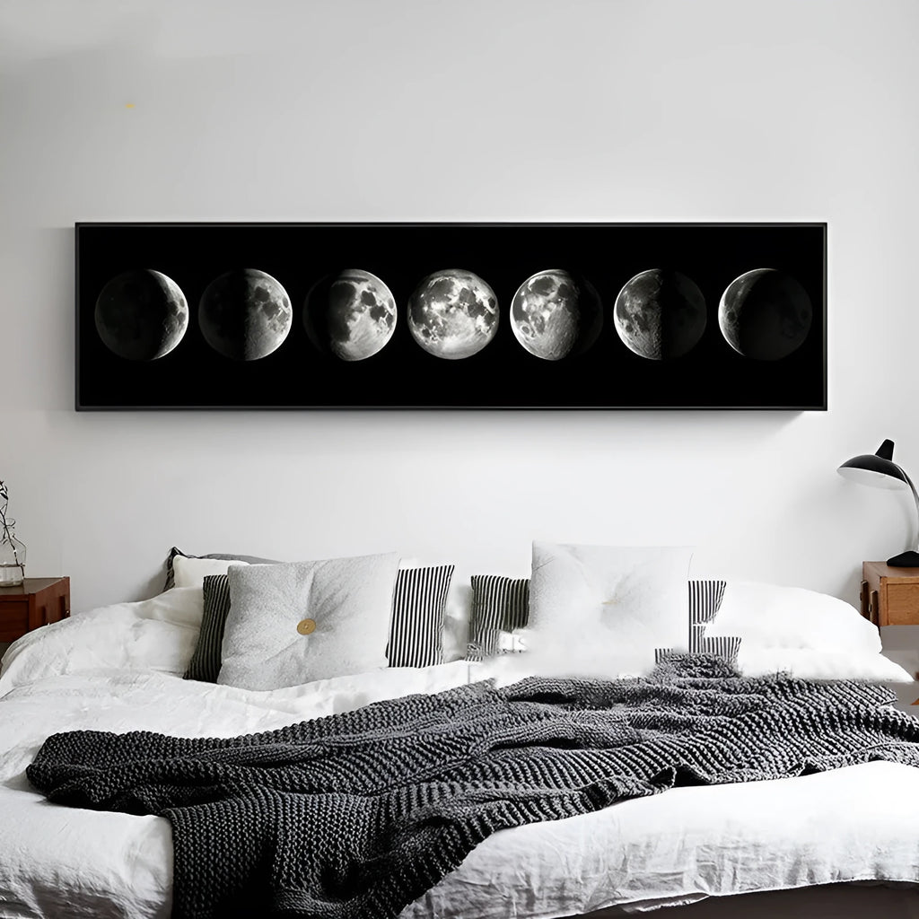 Full square diamond painting kit 40x120cm with rhinestones in black base colour for home decor