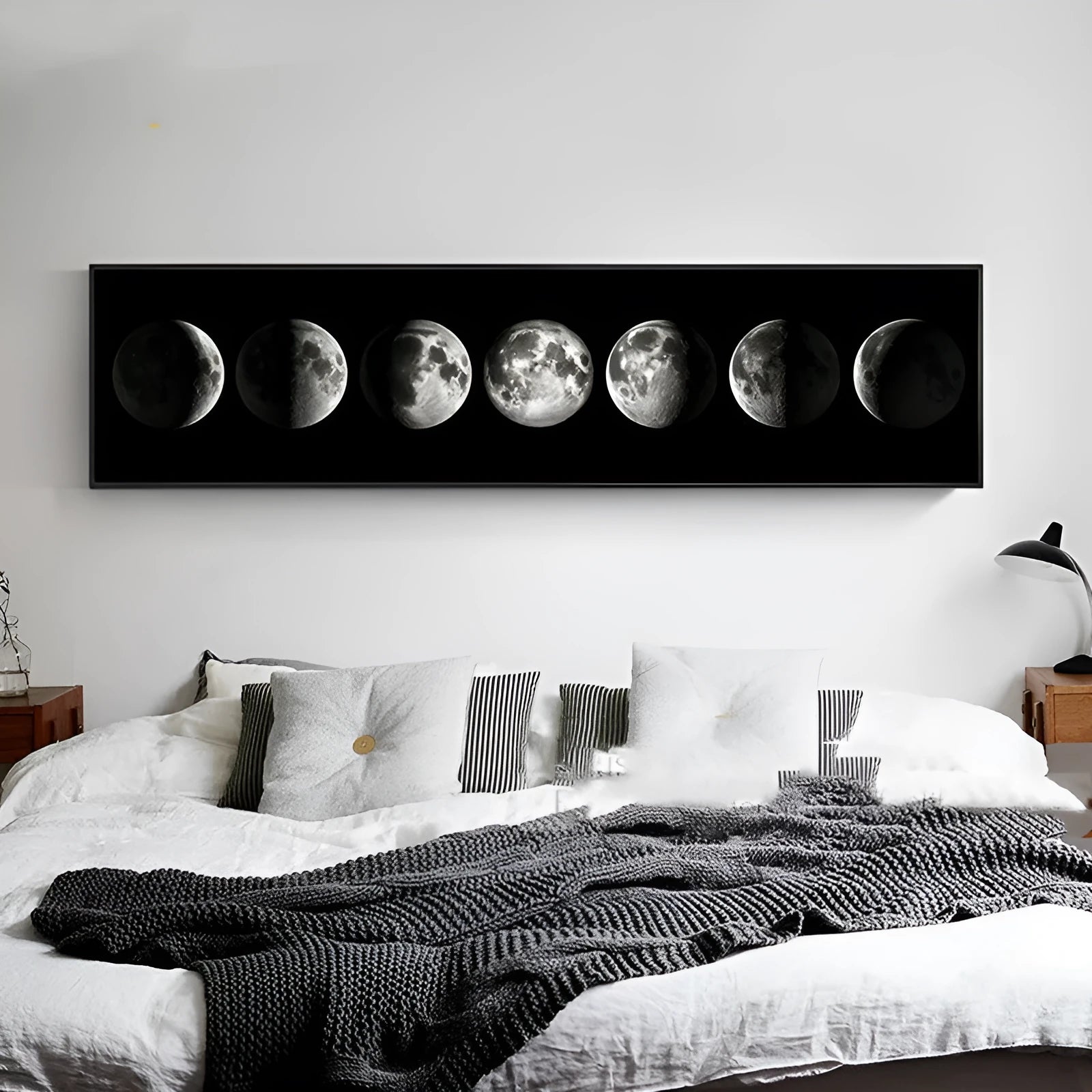 Full square diamond painting kit 40x120cm with rhinestones in black base colour for home decor