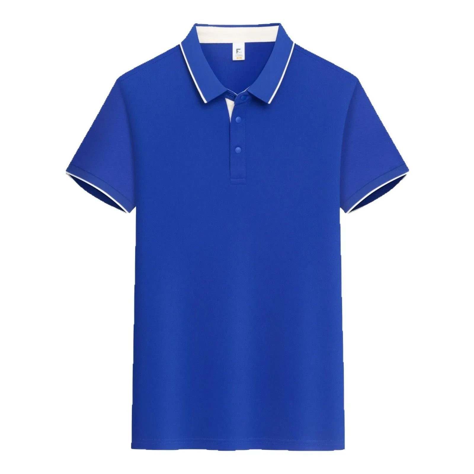 Solid colour viscose lapel short sleeve overalls on hanger showing lapel collar and short sleeve design