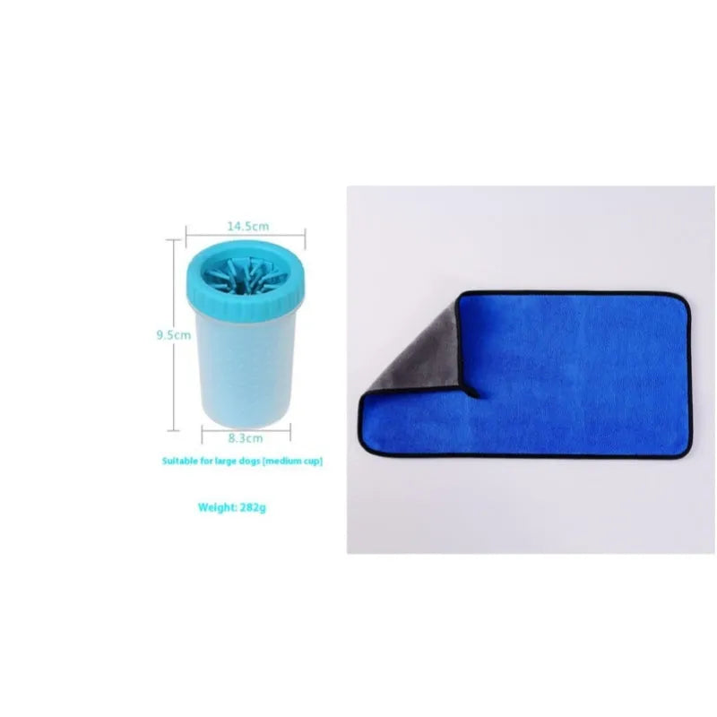 Silicone dog footwash bucket with PP base in blue, pink, or green colours for pet paw cleaning