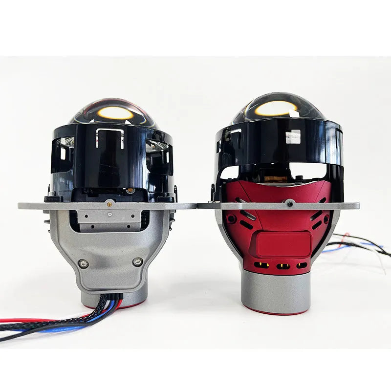 Single intelligent follow-up steering headlight unit with aluminium housing and glass lens
