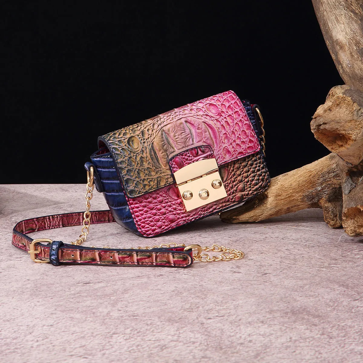 Retro crossbody one shoulder bag for women in multiple colours, PU leather material