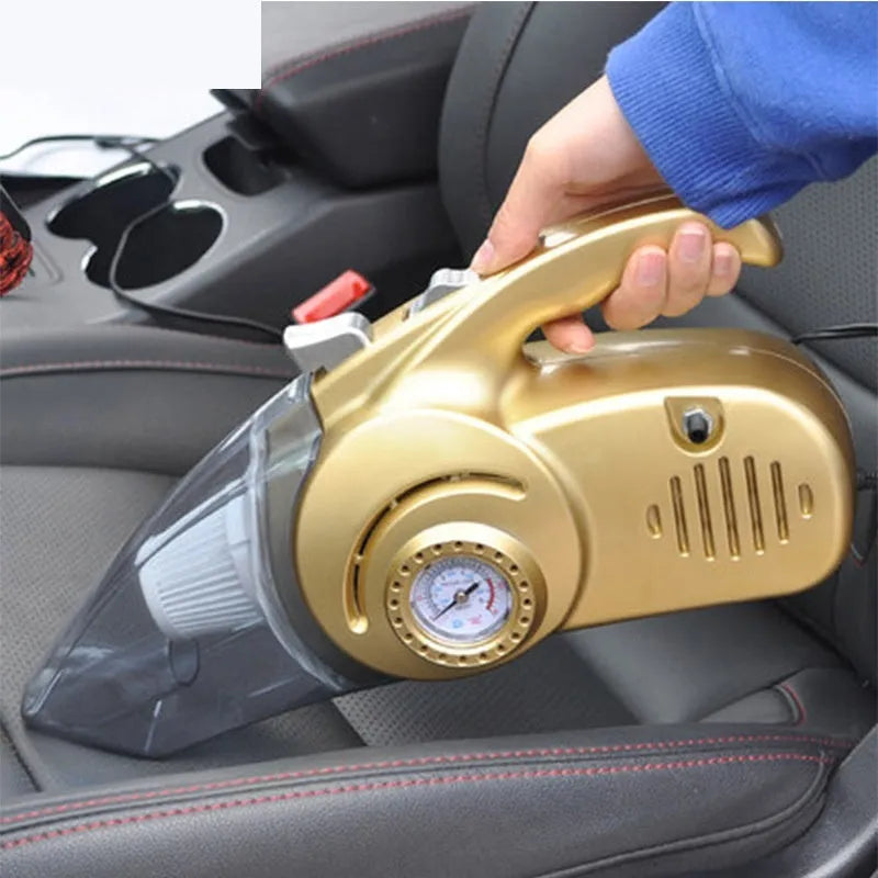 Gold ABS 12v four-in-one wet and dry car vacuum cleaner 35 x 18 cm