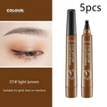 4-claw liquid eyebrow pencil in black and brown shades for waterproof long-lasting brow makeup