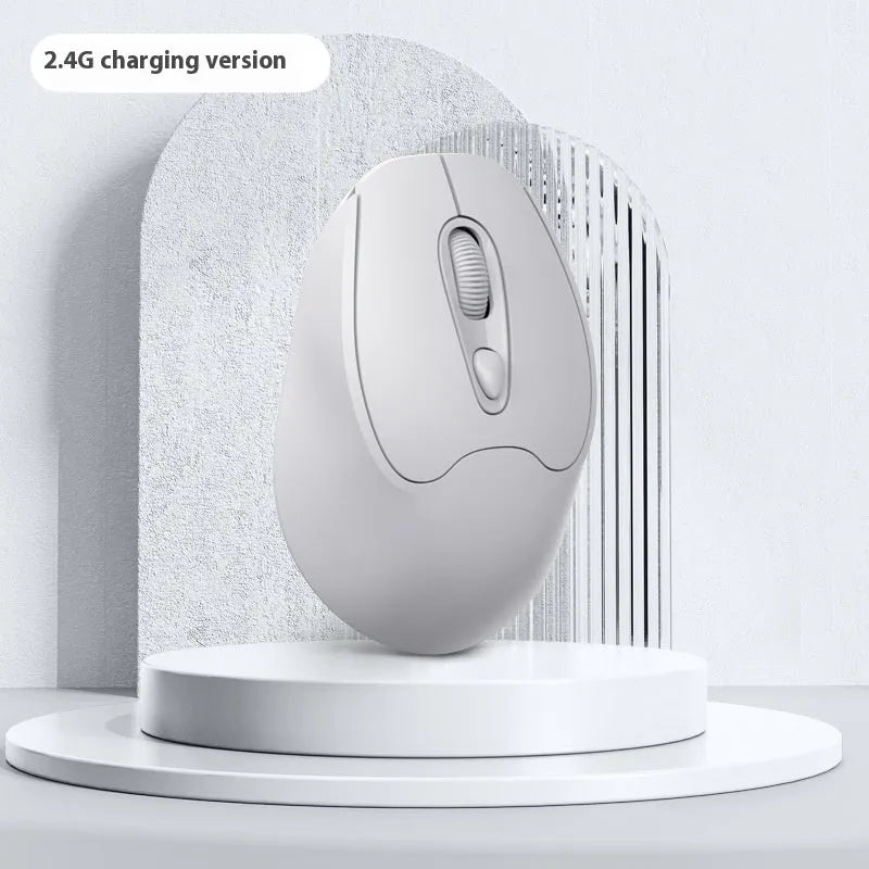 Bluetooth wireless mouse in green colour with dual-mode connectivity for phones and tablets