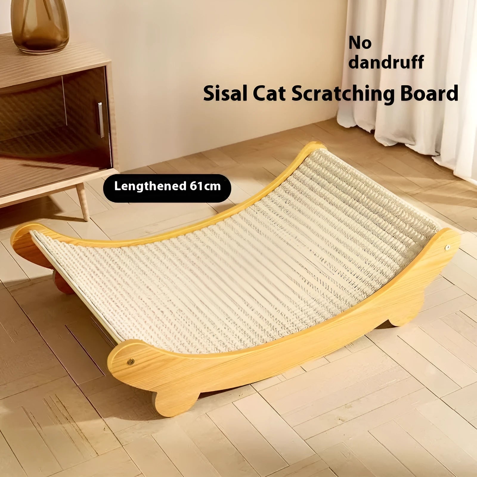 Sisal cat scratch board with sisal blanket covering in pastoral style, small and large size options