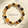 Women's natural yellow tower crystal string bracelet with 10mm artificial crystal beads