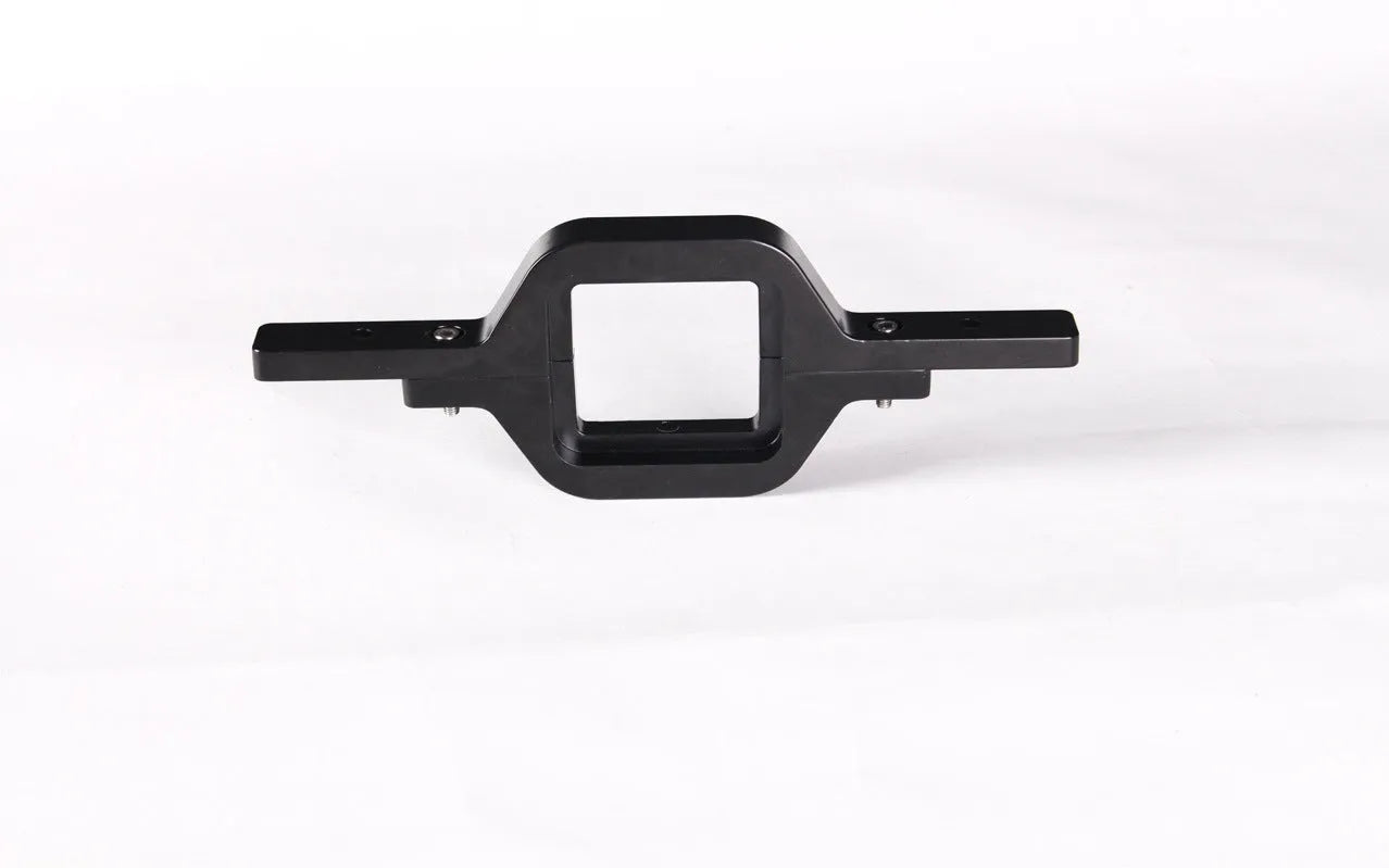 Black metal trailer hook lamp mounting bracket for off-road vehicle modification.
