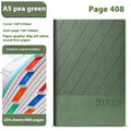 A5 business notepad with striped PU leather cover showing 204 sheets of thick paper