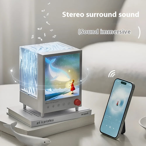 Aurora Treasure Box atmosphere projection lamp showing Star Sea Whale light colour projection