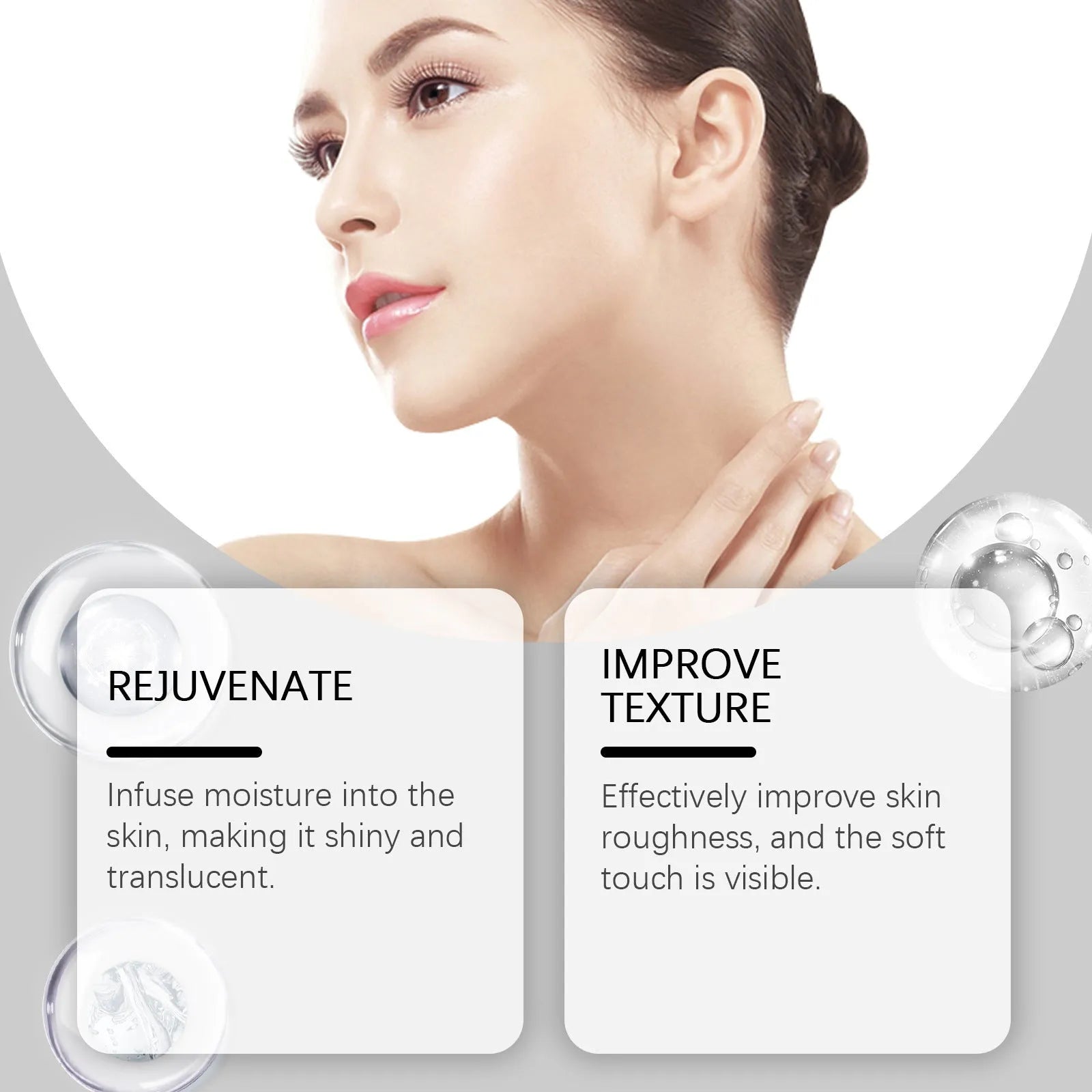 Four collagen tightening facial masks showing 23.5 x 16.8 cm dimensions