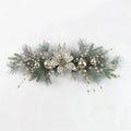 Plastic rattan upside down Christmas door hanging decoration in classical style