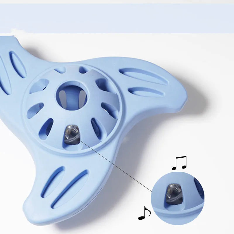 Blue nylon Boomerang Molar dog chew toy for medium and large puppies.