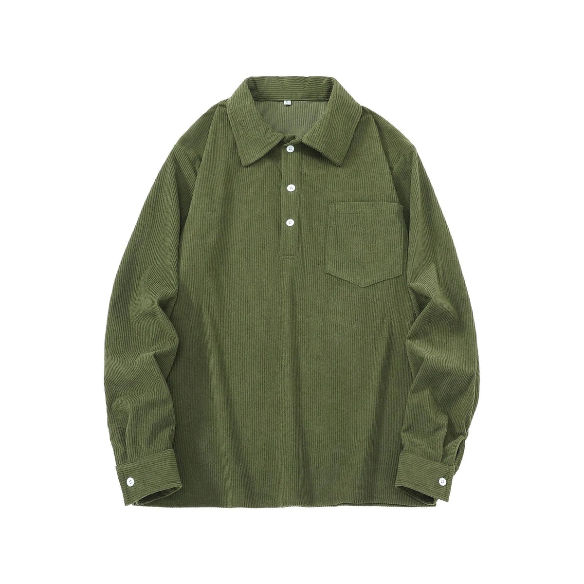 American retro casual pullover shirt in loose fit, polyester, available in black, dark gray, and green, sizes S to XXL