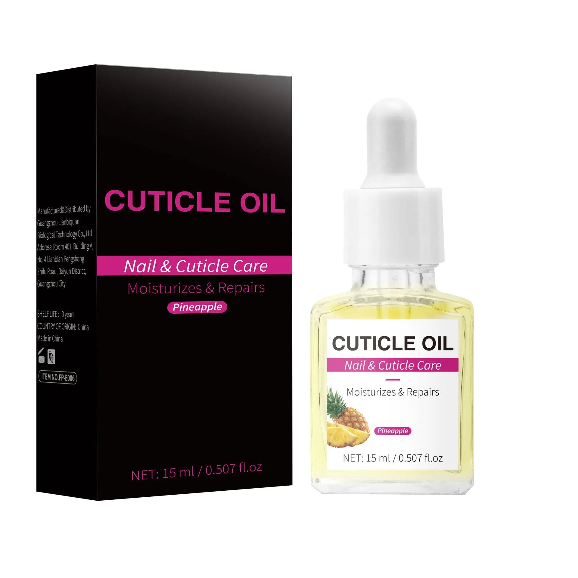 15ml bottle of moisturising nail cuticle oil for softening and cleaning