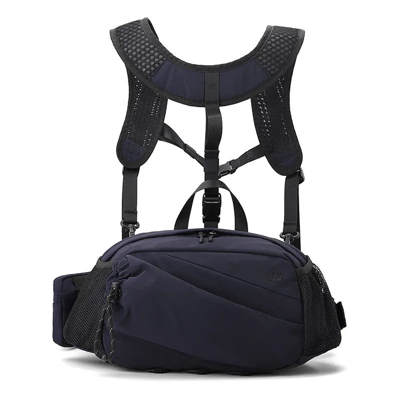 Unisex nylon backpack with detachable waist bag in five colour options