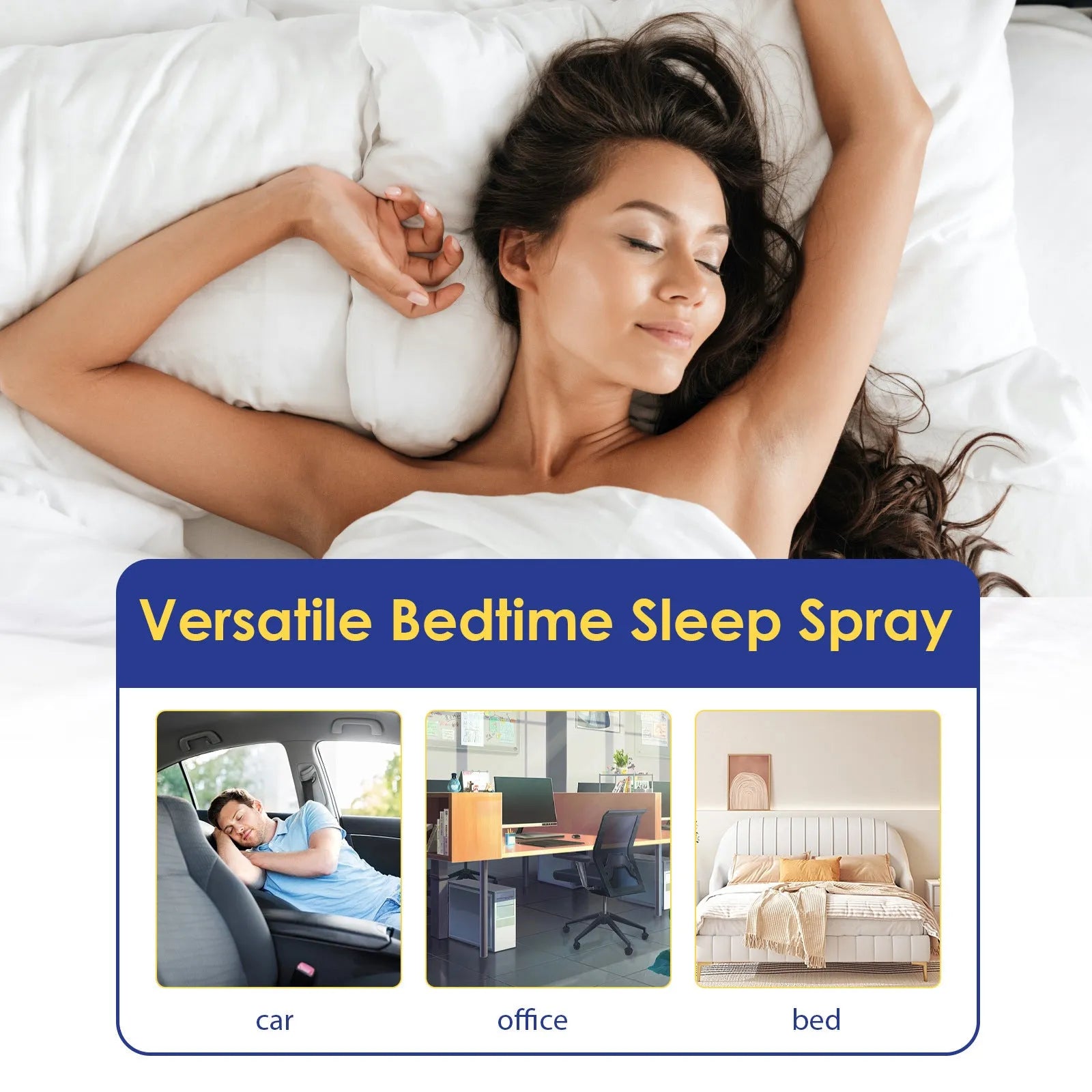 60ml sleep care aromatherapy spray bottle for body stress relief and relaxation