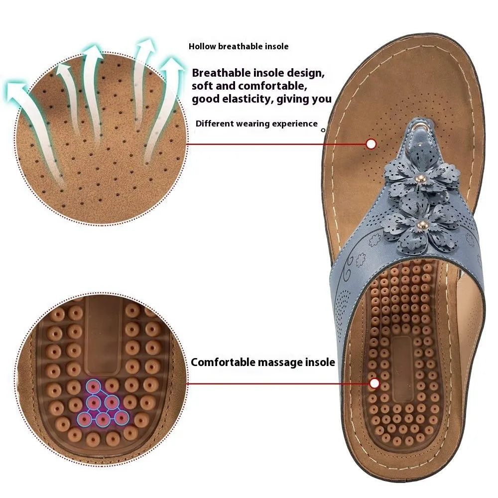 Women's high heel flip-flops with 6-8cm thick sole, PU upper and TPR non-slip base in black, white, blue, gold or yellow.