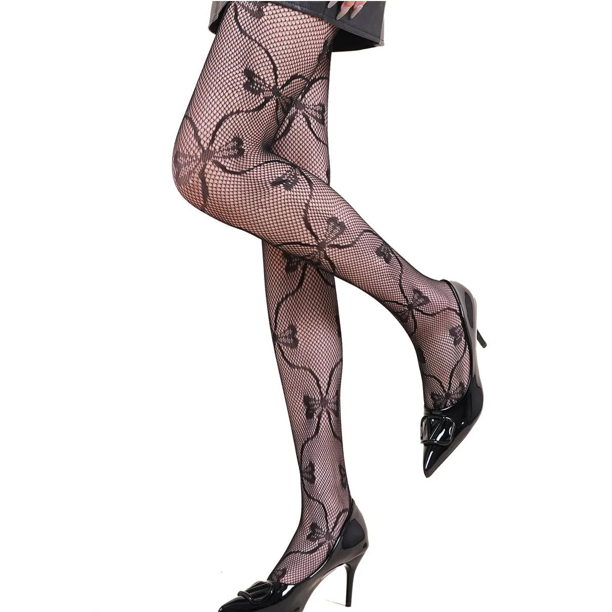 Halloween spider web leopard print fishnet stockings in free size nylon, anti-snagging women's hosiery