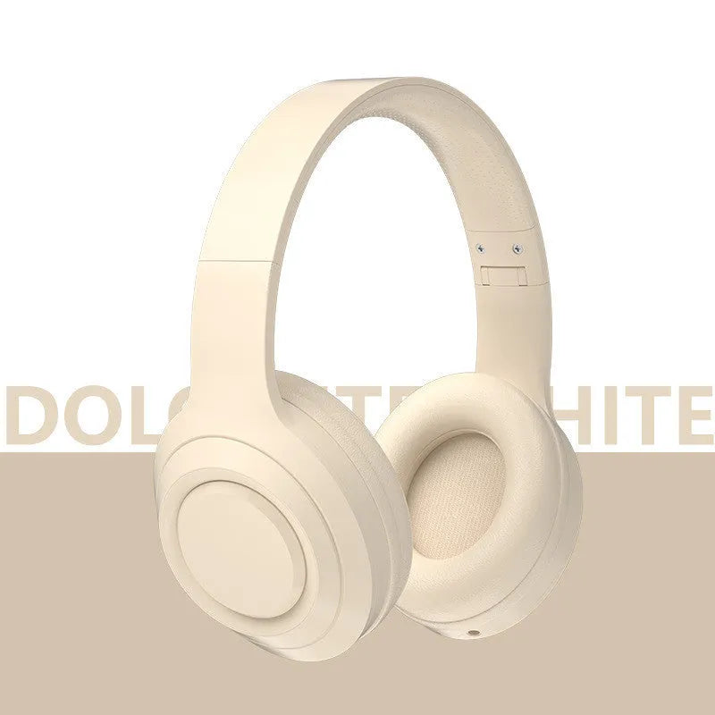 DR58 wireless Bluetooth headset with noise reduction in black, white, or pink colours